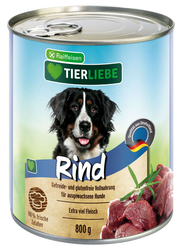 TIERLIEBE Hunde-Nassfutter Rind getreidefrei